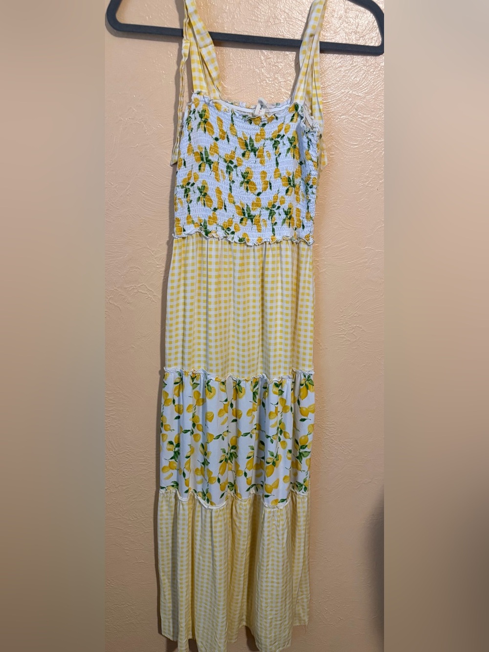 BeBop Yellow Lemon Print Maxi Dress